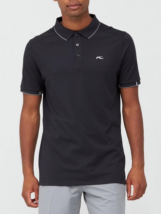 front image of kjus-golf-stan-polo-blacknbsp