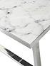  image of ivy-marble-effect-rectangle-dining-table-with-6-chairs