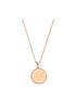  image of simply-silver-rose-gold-plated-sterling-silver-personalised-engravable-beaded-edge-pendant