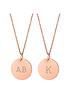 image of simply-silver-rose-gold-plated-sterling-silver-personalised-engraveable-disc-pendant