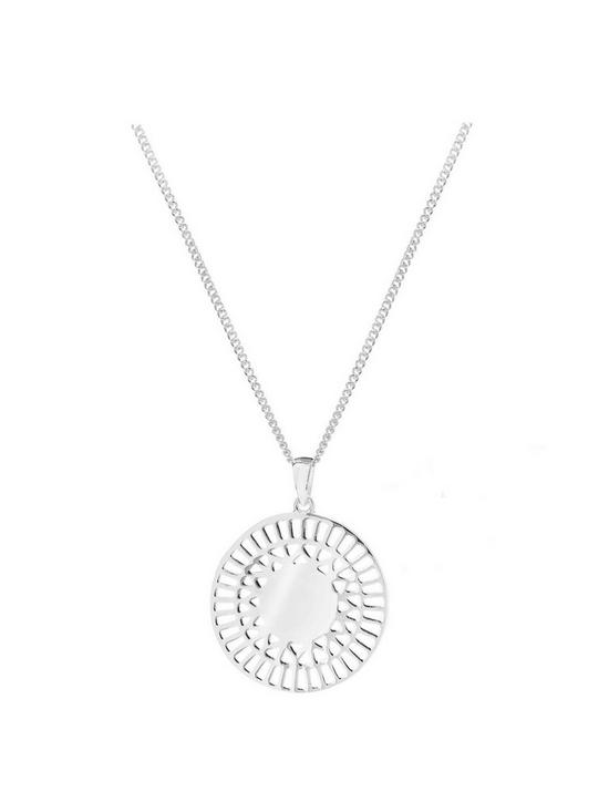 stillFront image of simply-silver-sterling-silver-personalised-engravable-cut-out-pendant