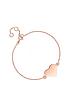  image of simply-silver-rose-gold-plated-sterling-silver-personalised-engravable-heart-disc-bracelet