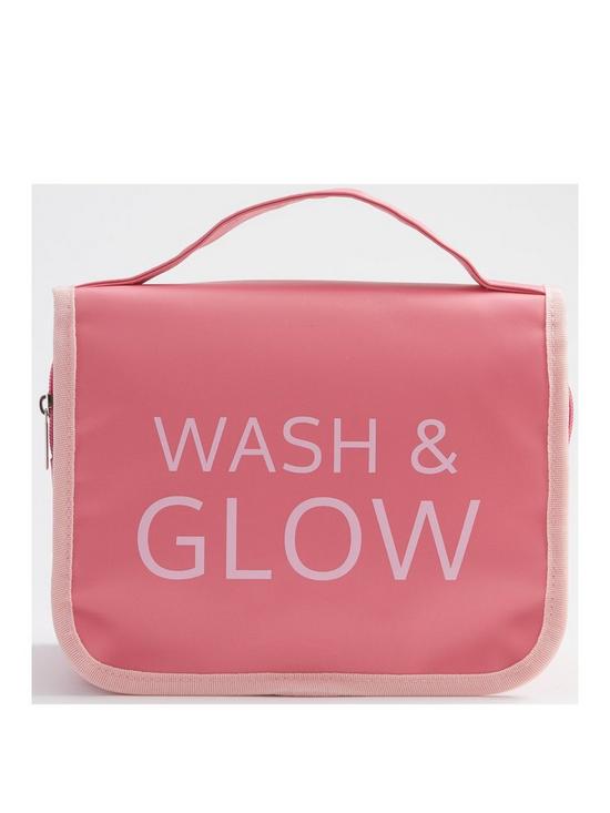 front image of wash-amp-glow-travel-wash-bag