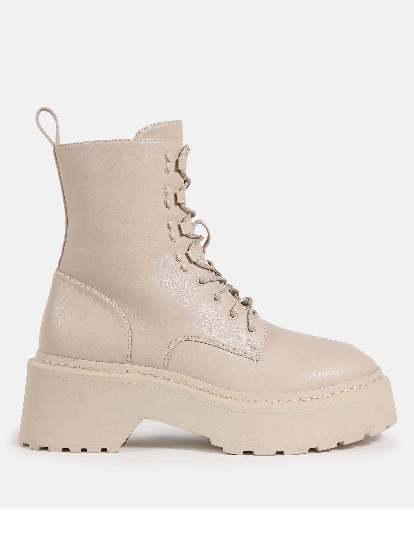 missguided lace up boots