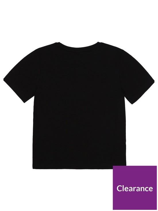 back image of boss-boys-short-sleeve-block-logo-t-shirt