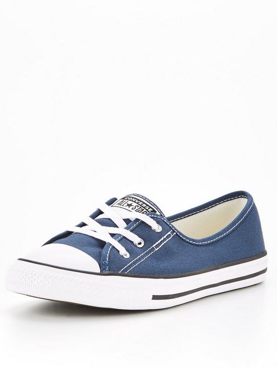 front image of converse-chuck-taylor-all-star-ballet-lace-pump-navy