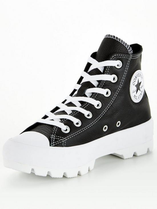 front image of converse-chuck-taylor-all-star-lugged-leather-hi-blackwhite