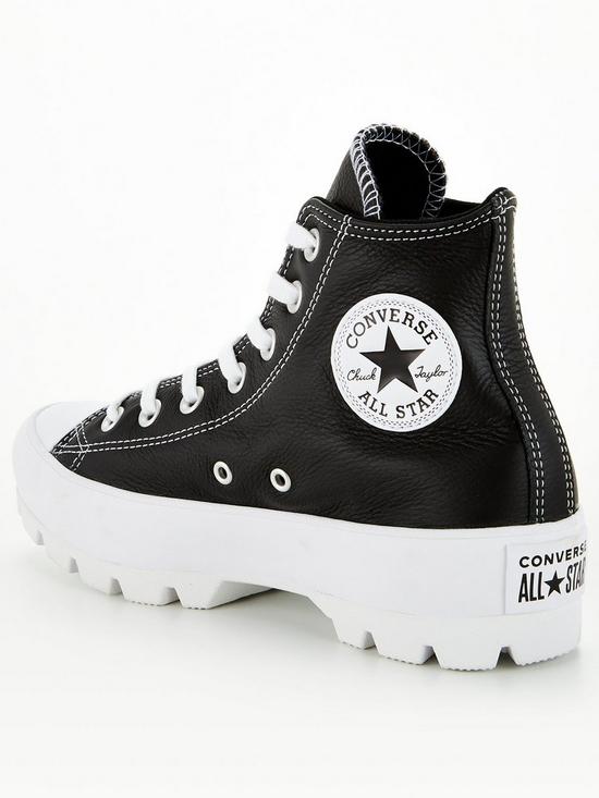 stillFront image of converse-chuck-taylor-all-star-lugged-leather-hi-blackwhite
