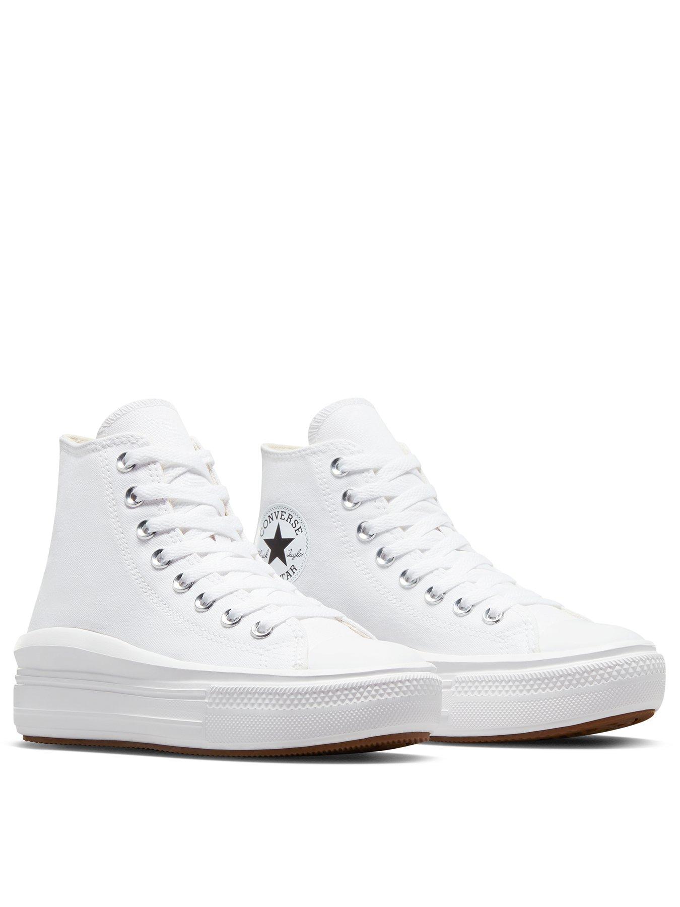 Image 3 of 6 of Converse Womens Move Hi Top Trainers - White