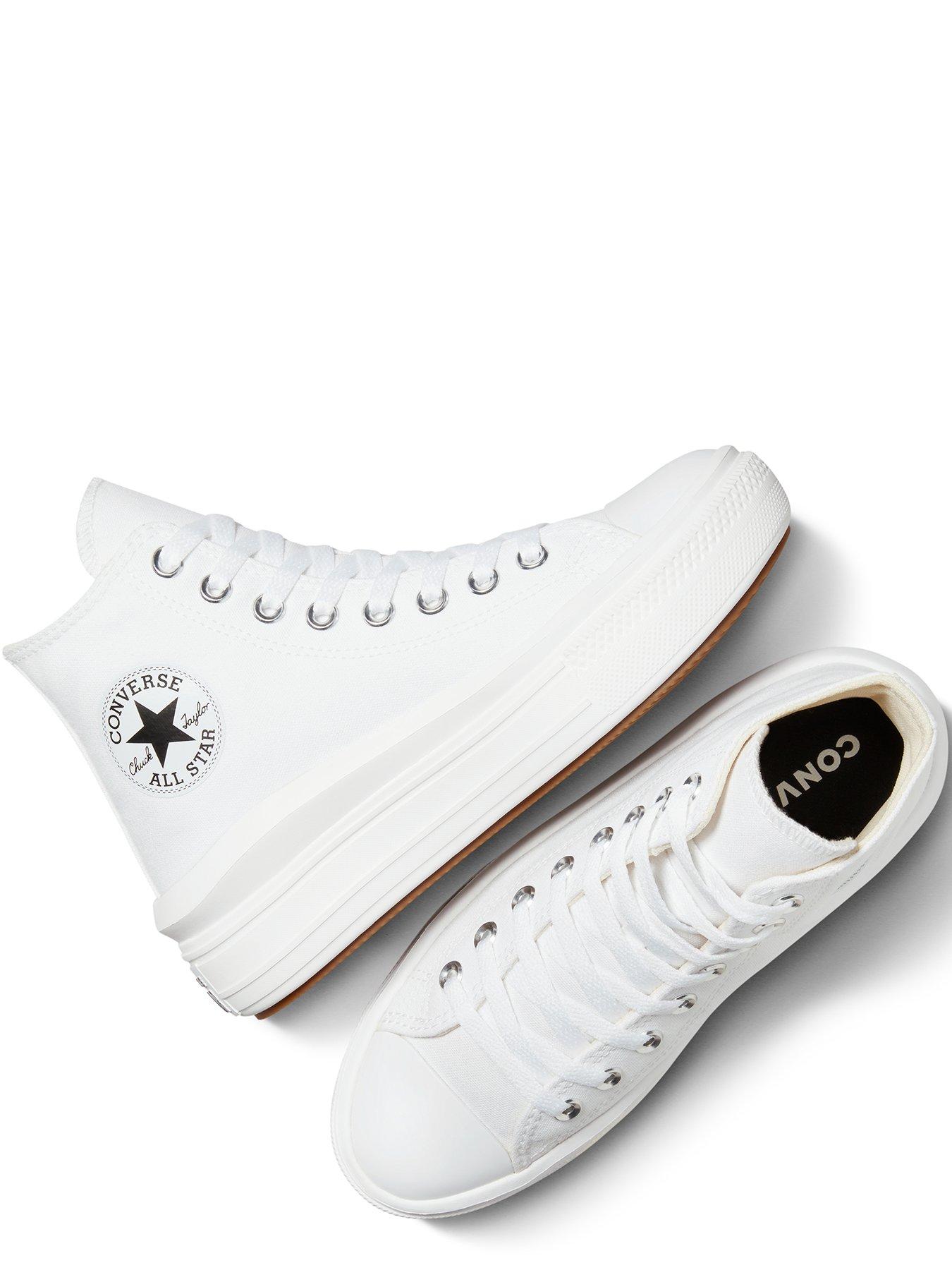 Image 4 of 6 of Converse Womens Move Hi Top Trainers - White