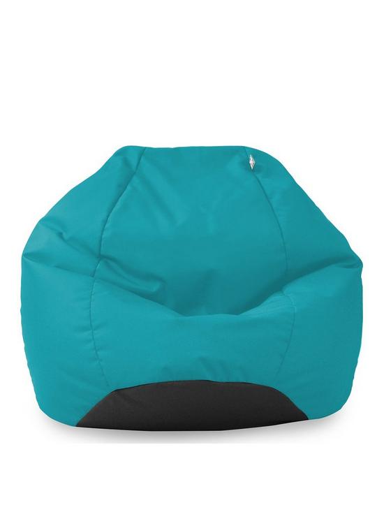 front image of rucomfy-kids-classic-indooroutdoor-beanbag-blue