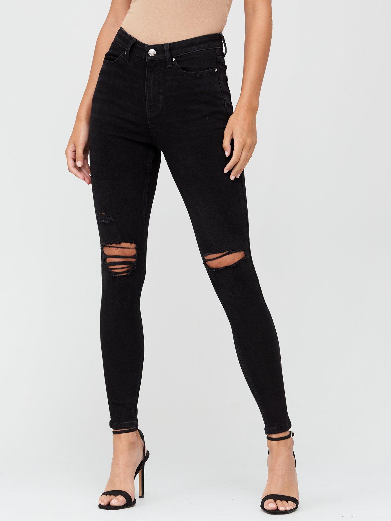 black ripped jeans size 6