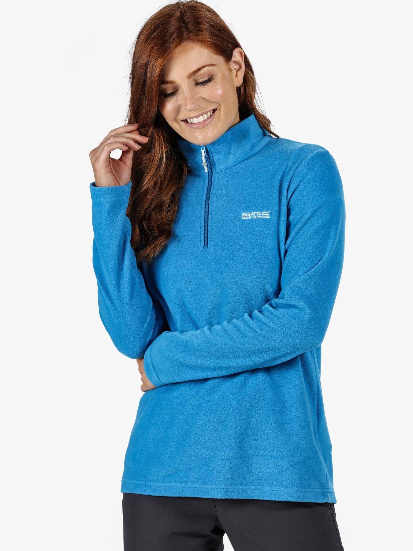 blue quarter zip fleece