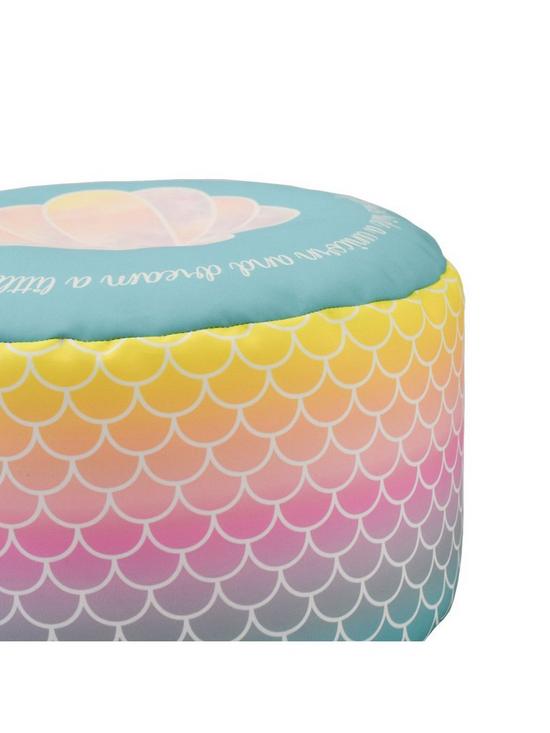 stillFront image of rucomfy-mermaid-ombre-kids-footstool