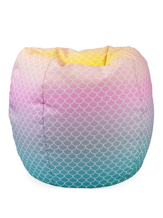 front image of rucomfy-mermaid-ombre-classic-beanbag