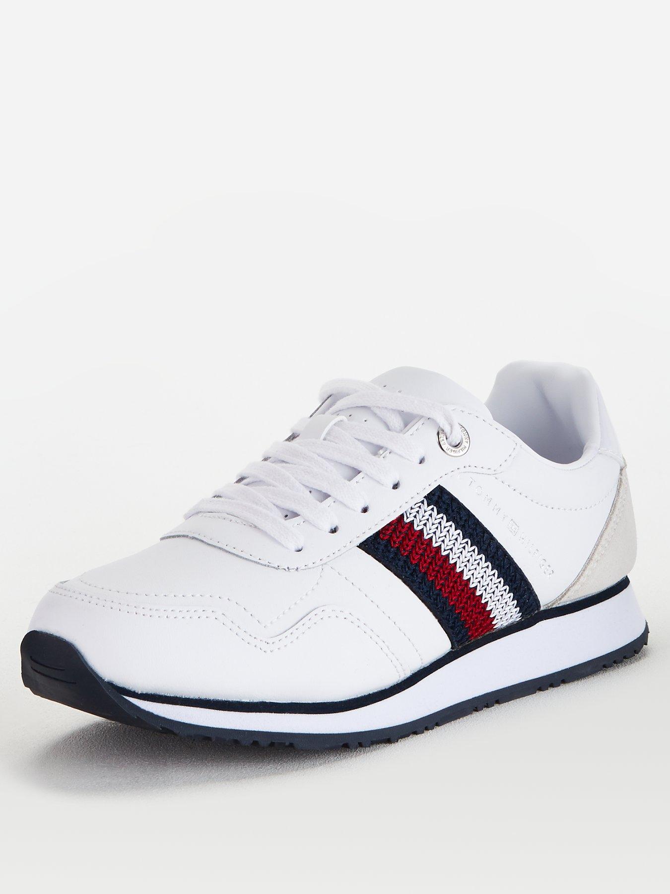 tommy jeans embossed leather trainers
