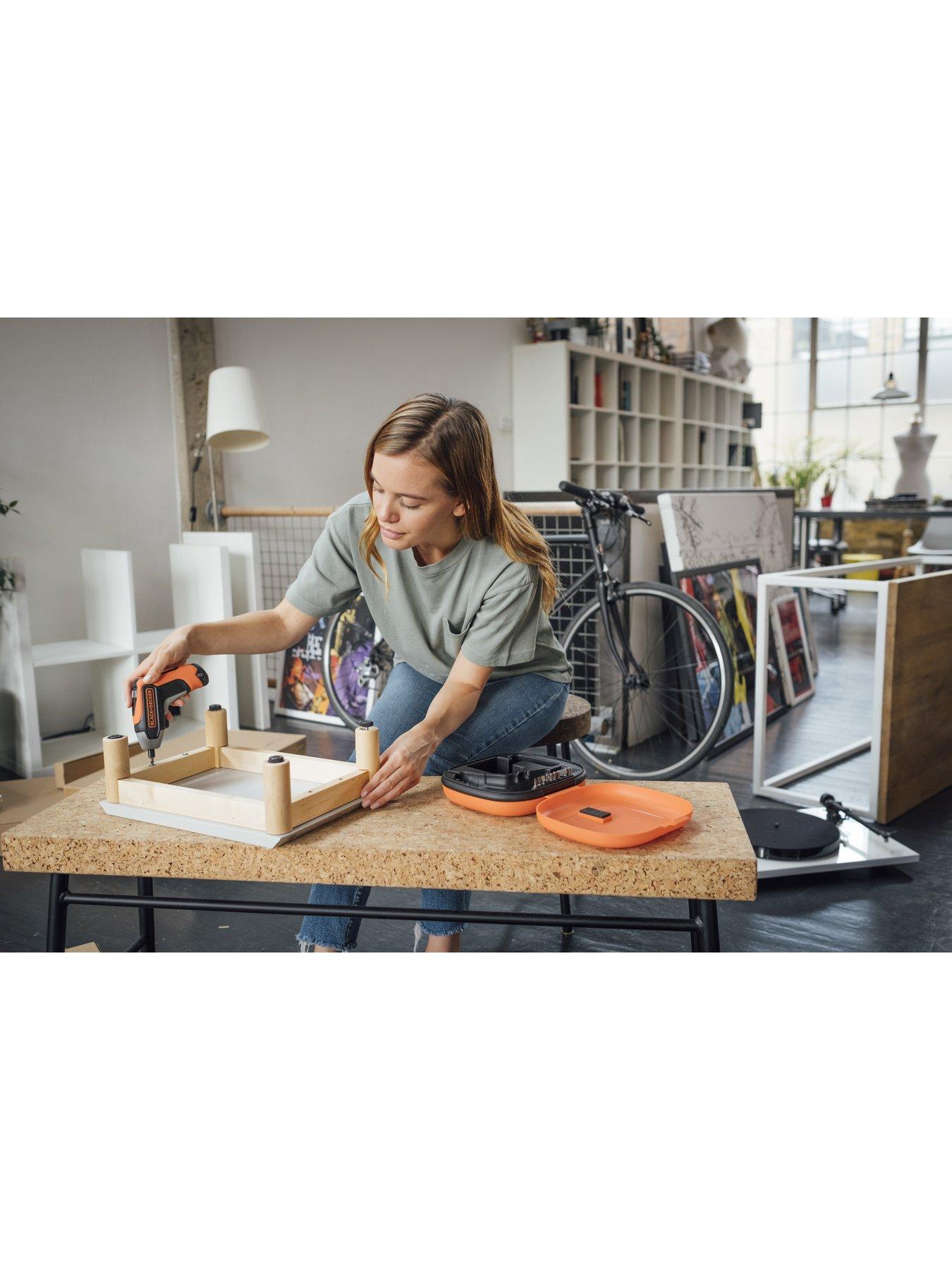  image of black-decker-36v-fast-charge-screwdriver-with-usb-bcf611ck-gb
