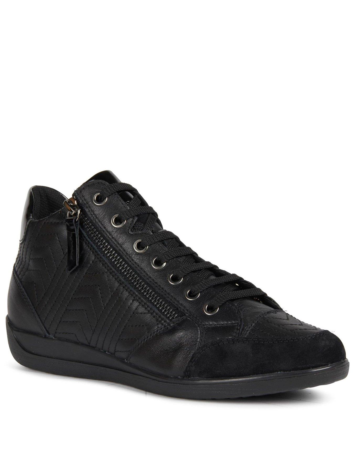 Geox D Myria B Side Zip Trainer - Black | littlewoods.com