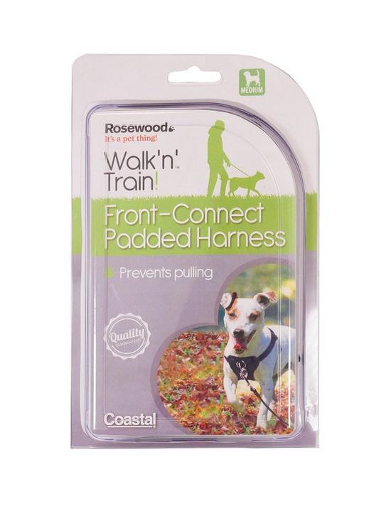 front image of rosewood-front-connect-padded-dog-harness-large