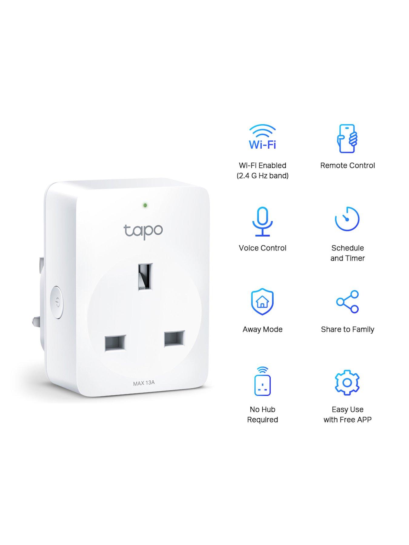 Image 6 of 7 of TP Link Tapo P100 (pack of 2) Smart Plugs, Remote Control, Schedule &amp; Timer, Away Mode, Alexa &amp; Google