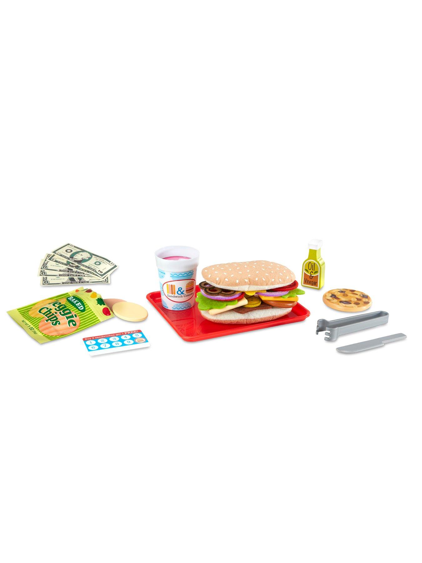 Image 6 of 6 of Melissa & Doug Wooden Slice & Stack Sandwich Counter