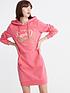  image of superdry-core-graphic-sweat-dress-pink