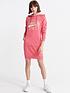  image of superdry-core-graphic-sweat-dress-pink