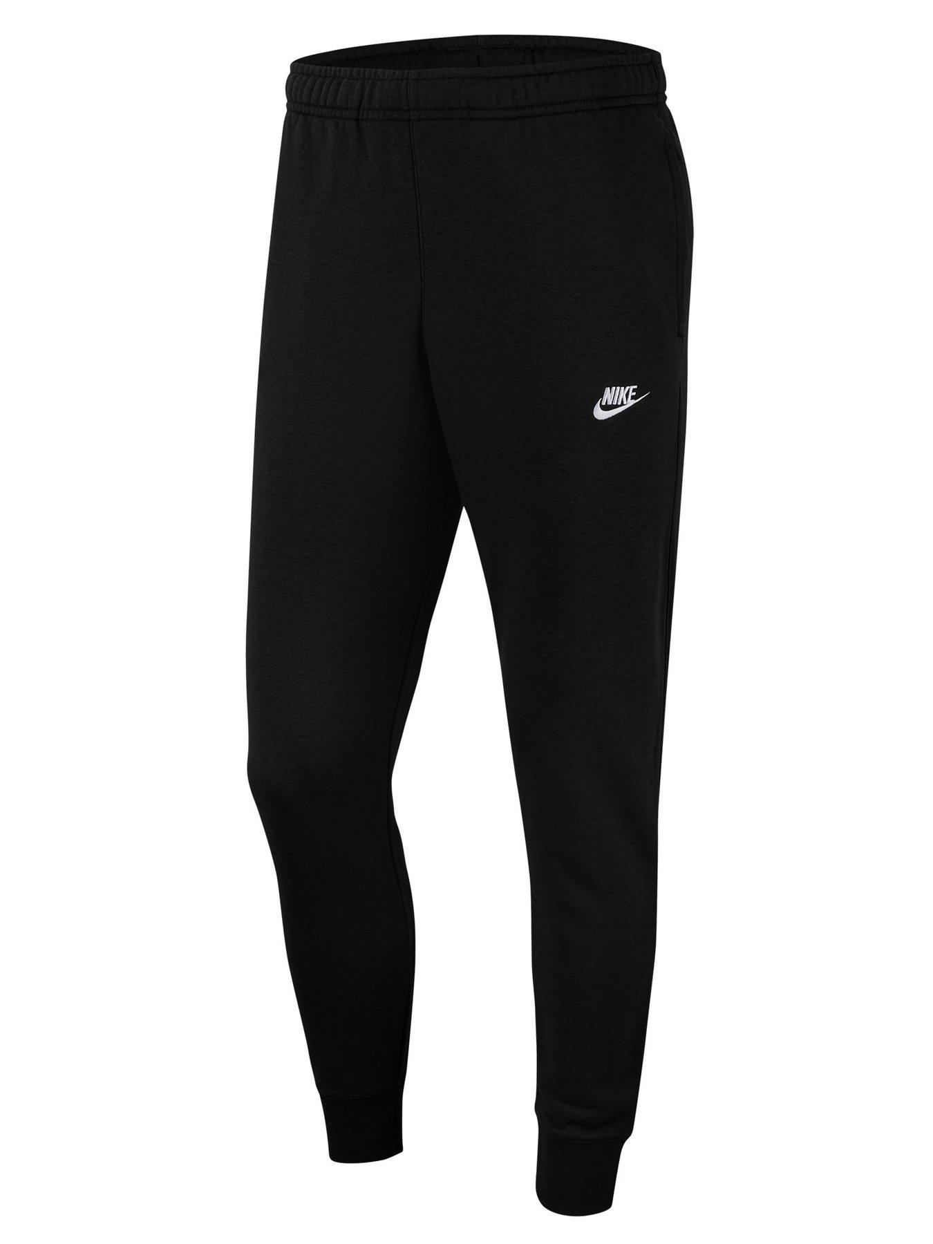 nike taping skinny fit joggers in black