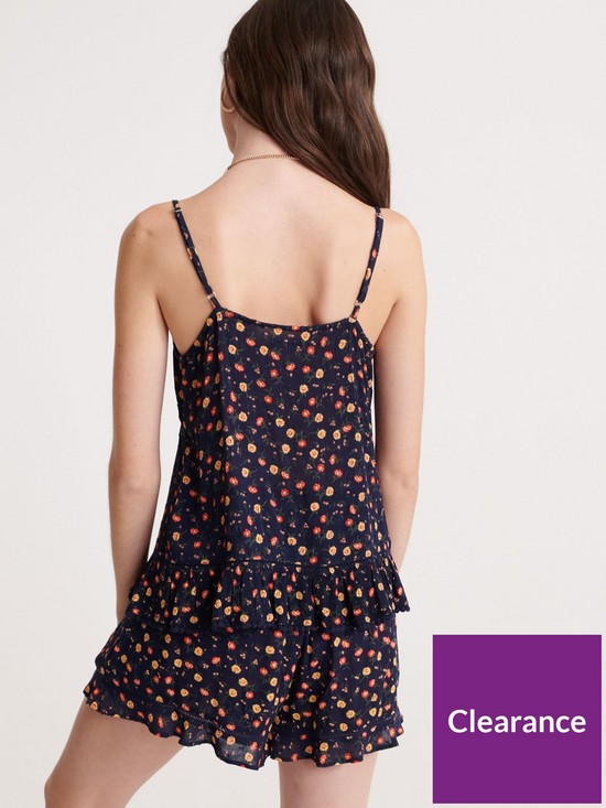 stillFront image of superdry-summer-lace-cami-top-navy