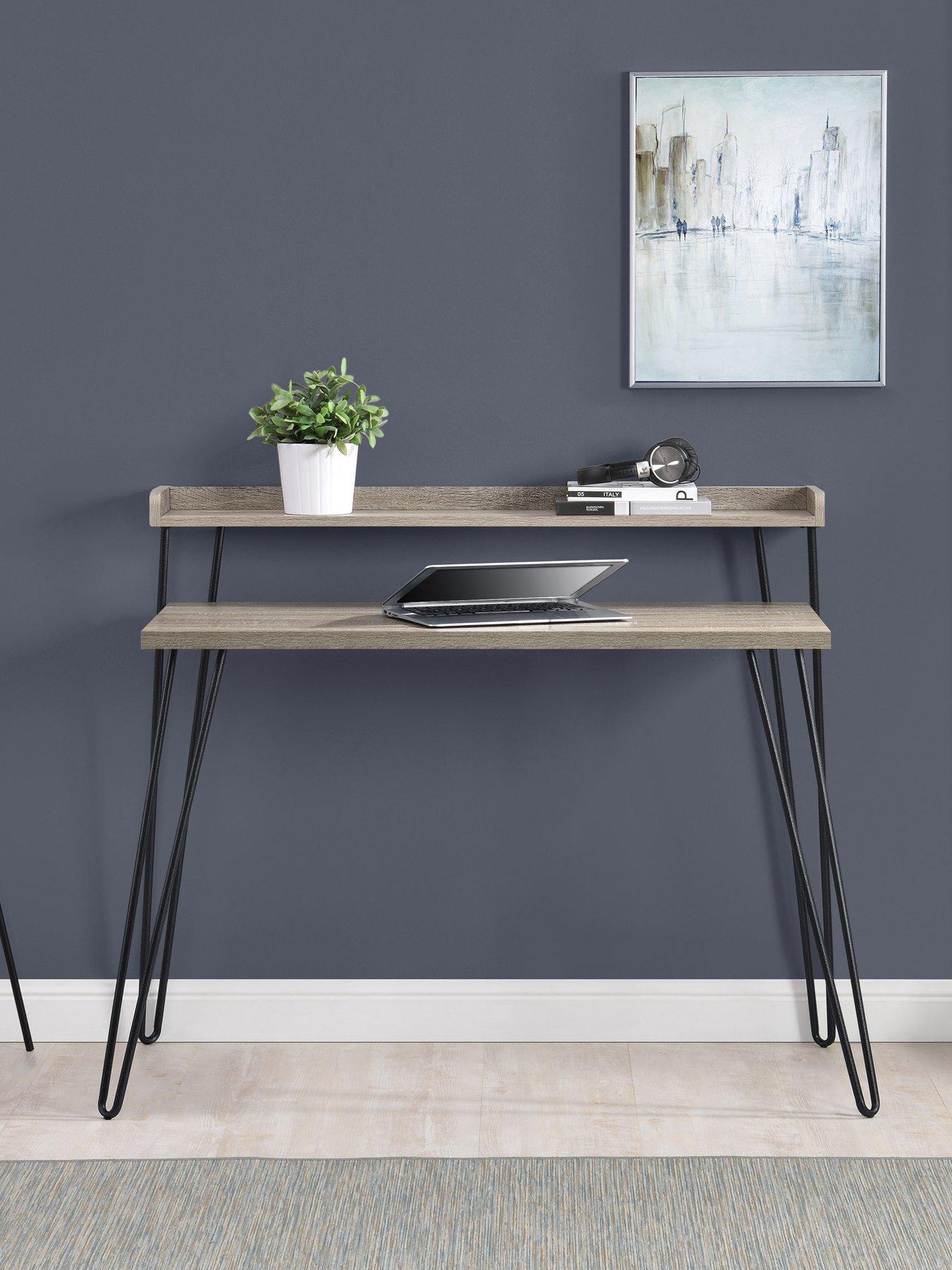 front image of dorel-home-haven-retro-desk-grey-oak