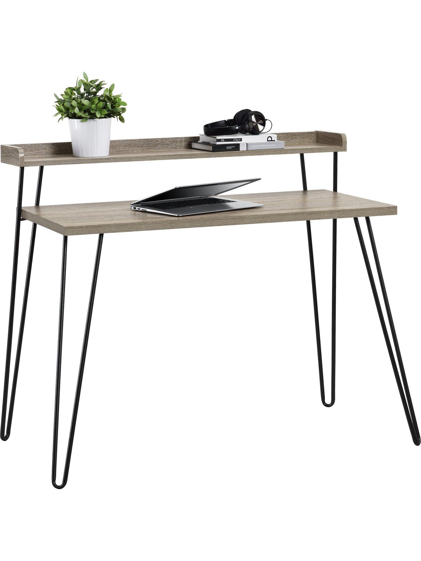  image of dorel-home-haven-retro-desk-grey-oak