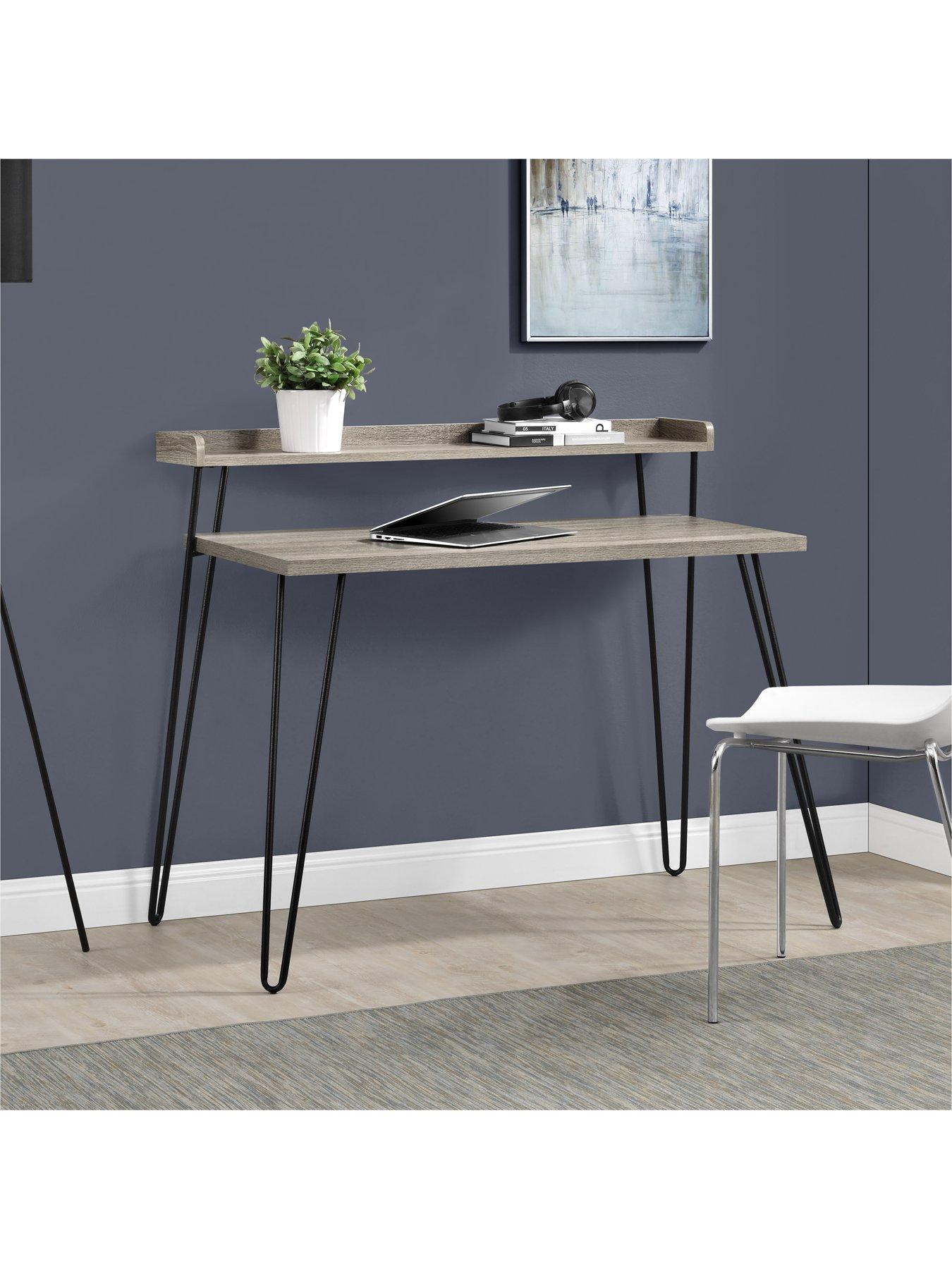  image of dorel-home-haven-retro-desk-grey-oak