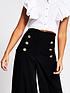  image of river-island-button-detail-culotte-black