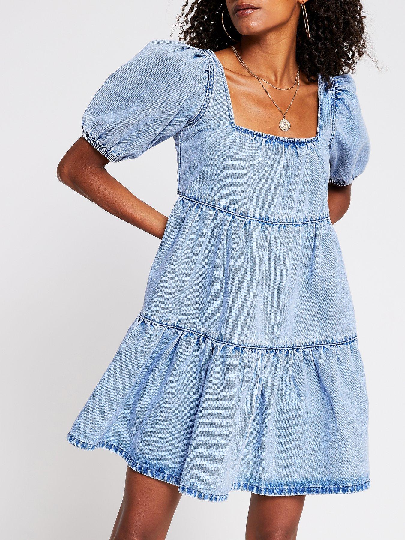 river island denim dress