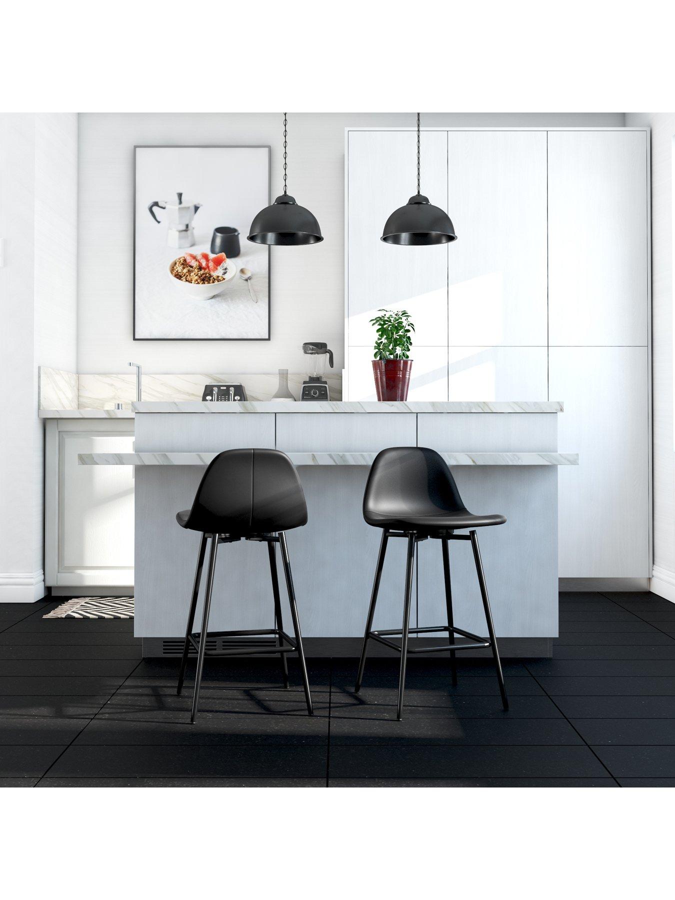 Image 3 of 4 of Dorel Home Calvin Bar Stool- Black