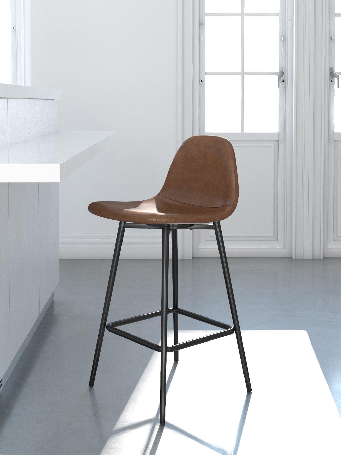 Image 1 of 3 of Dorel Home Calvin Bar Stool- Camel