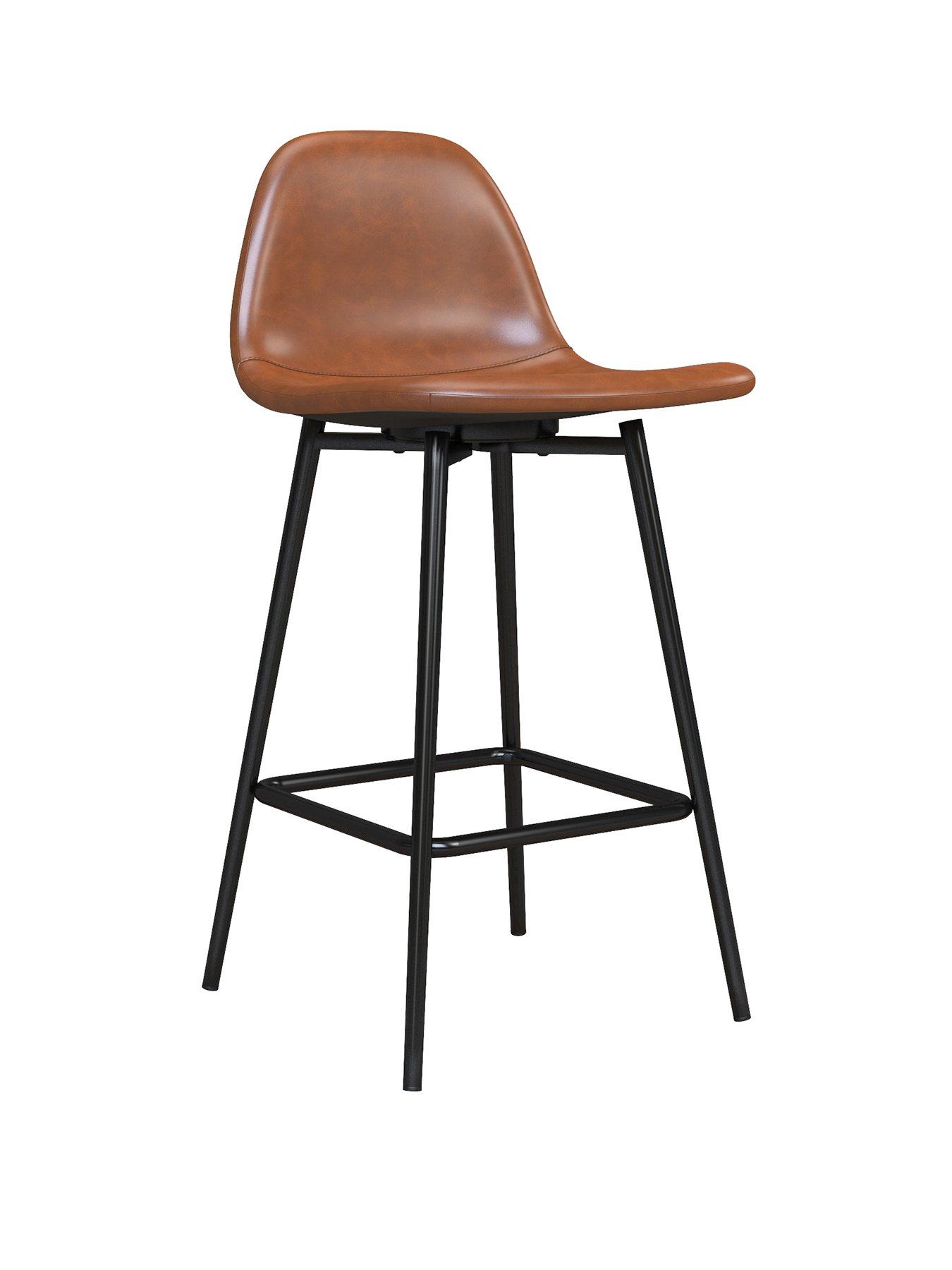 Image 2 of 3 of Dorel Home Calvin Bar Stool- Camel