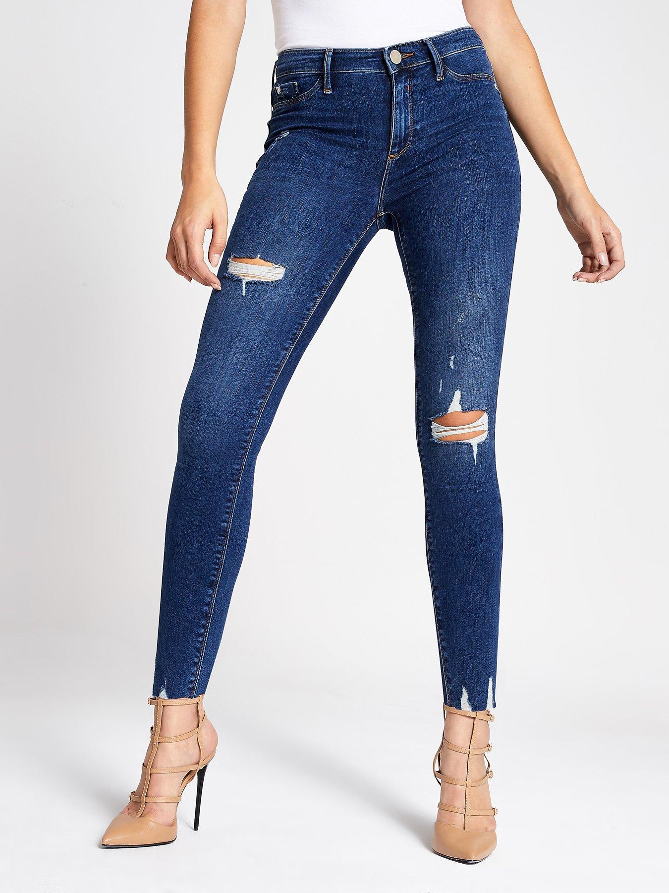 blue ripped jeans river island