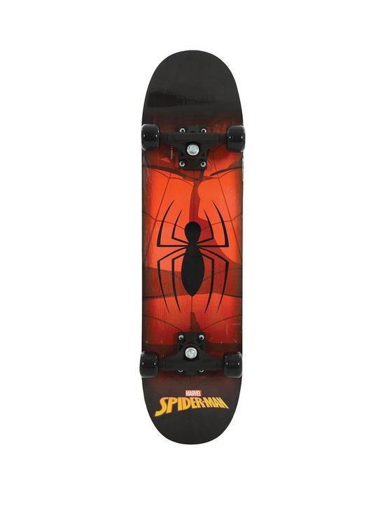 front image of spiderman-skateboard