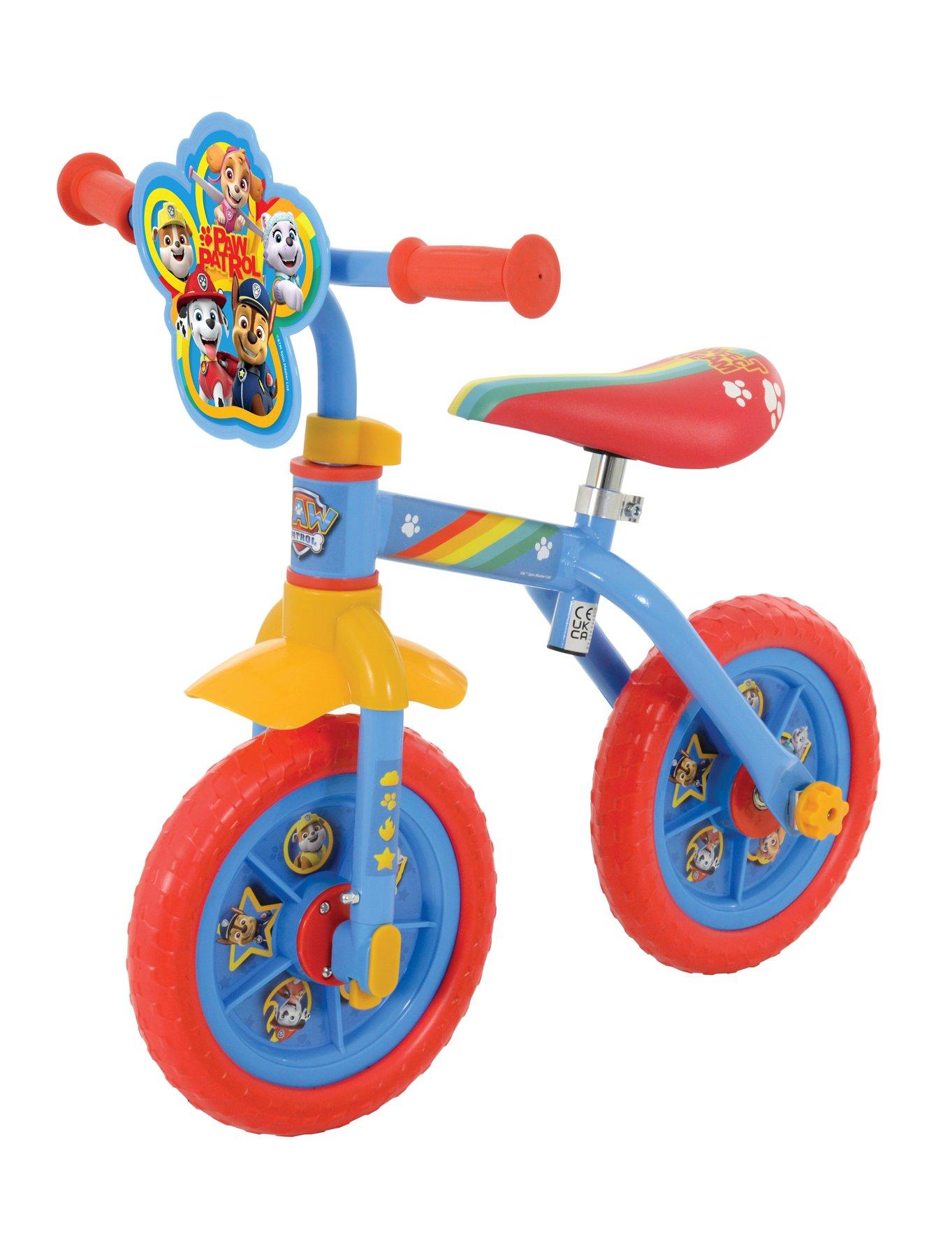 Paw patrol bike outlet with training wheels