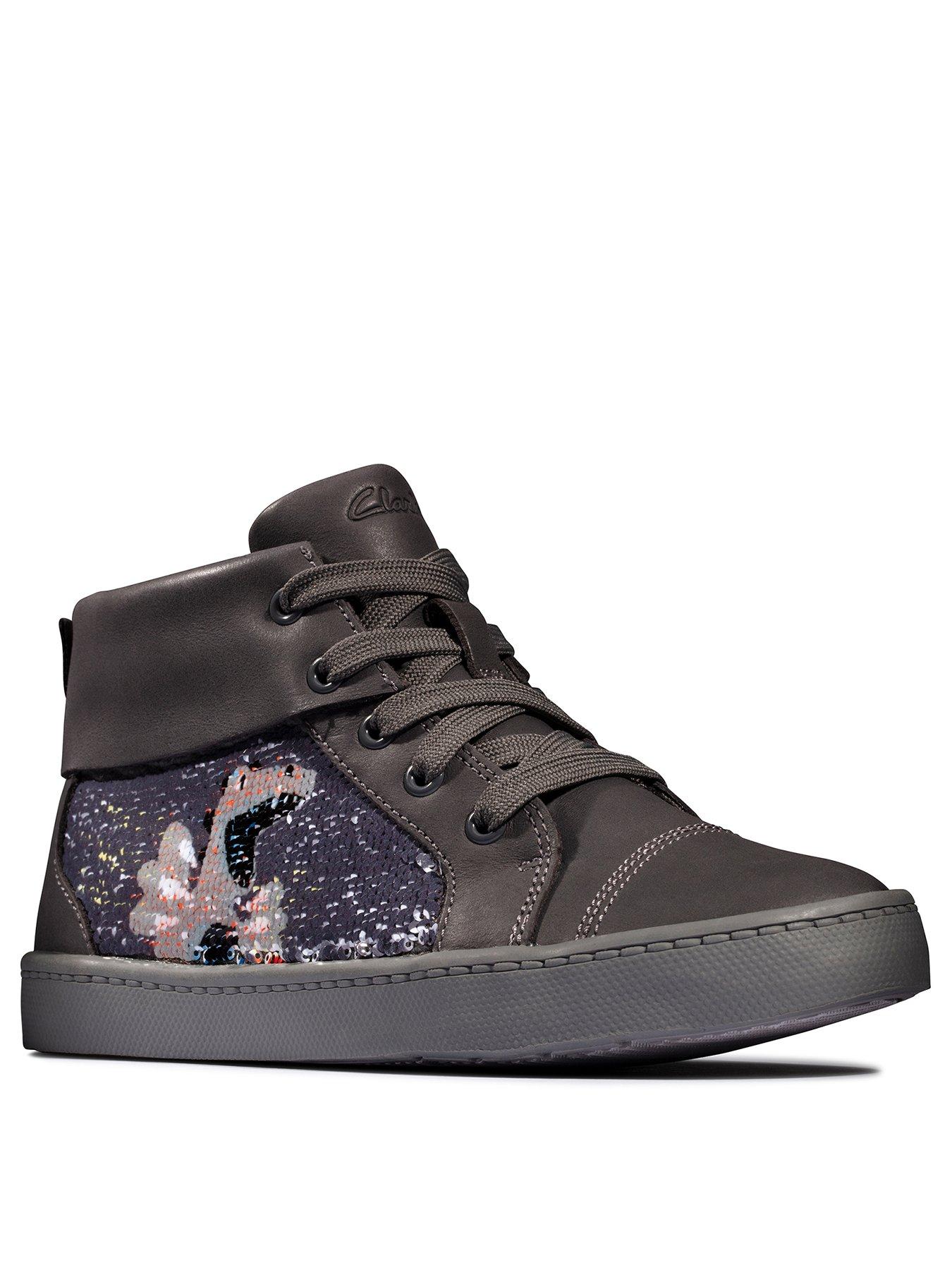 clarks kids grey