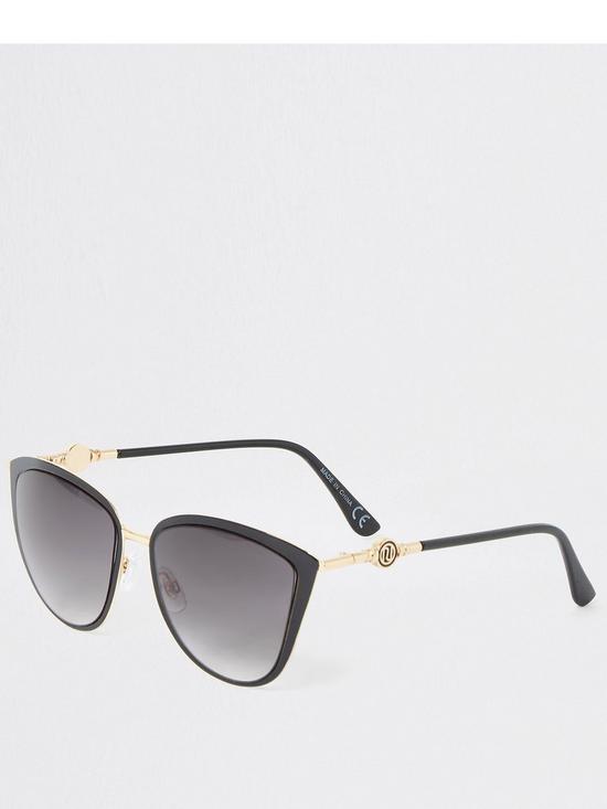 stillFront image of river-island-classic-cateye-sunglasses-black