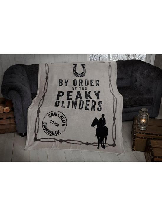 front image of peaky-blinders-by-order-fleece-blanket