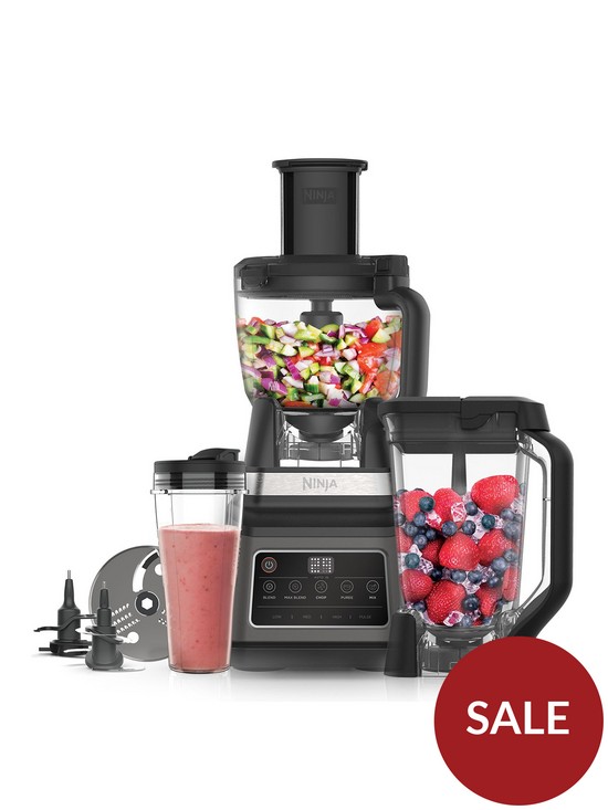 front image of ninja-3-in-1-food-processor-and-blender-with-auto-iq-bn800uk