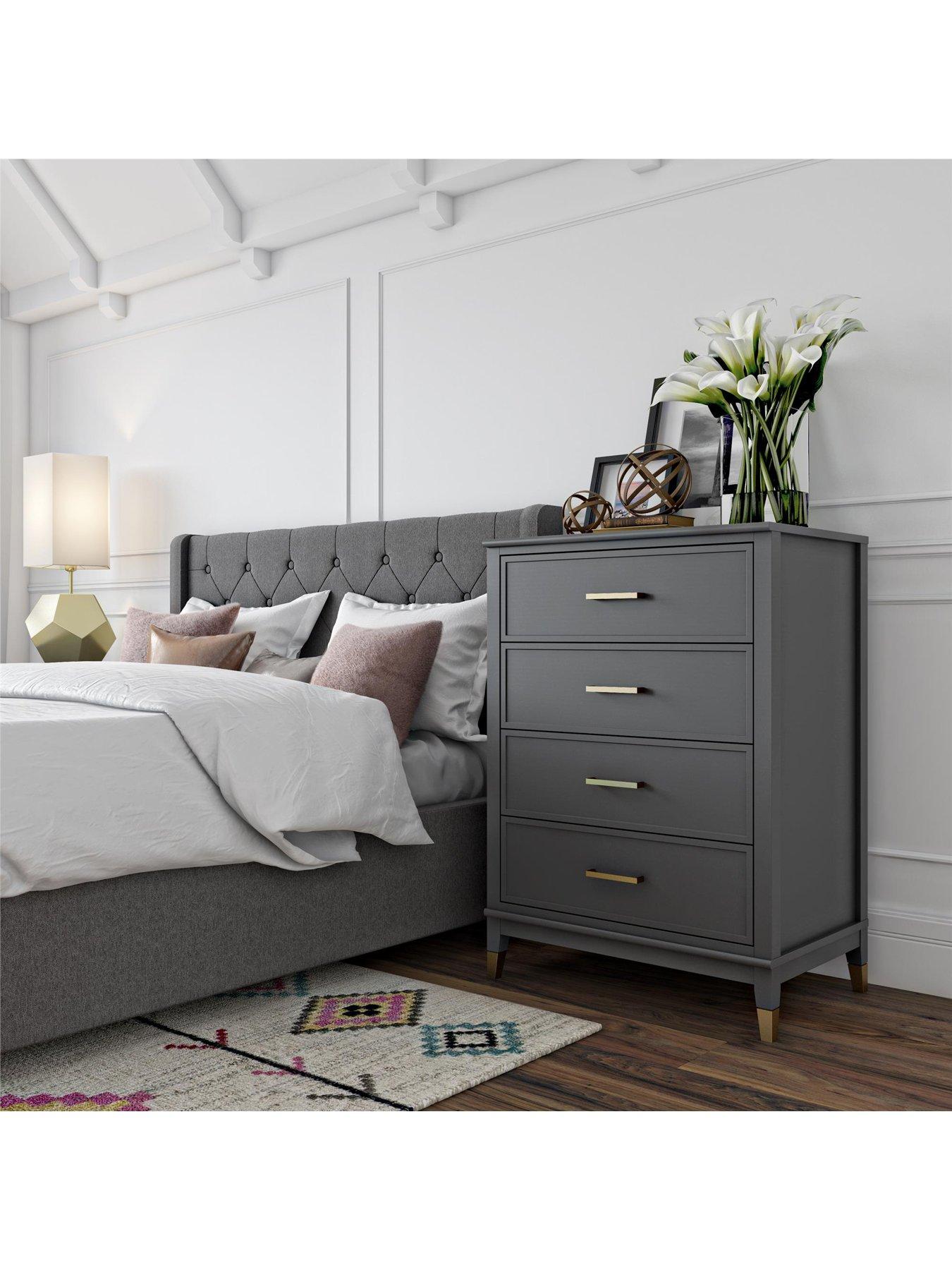 CosmoLiving by Cosmopolitan Westerleigh 4 Drawer Chest - Graphite Grey