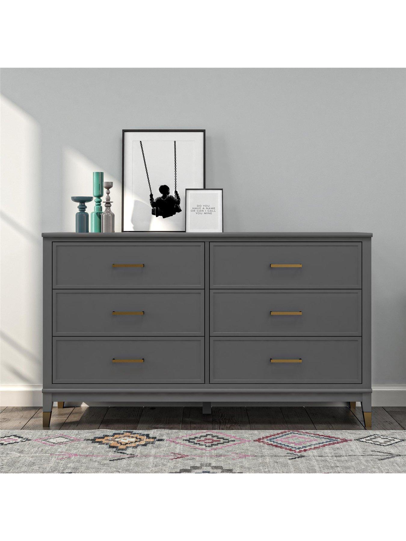  image of cosmoliving-by-cosmopolitan-westerleigh-6-drawer-chest-graphite-grey