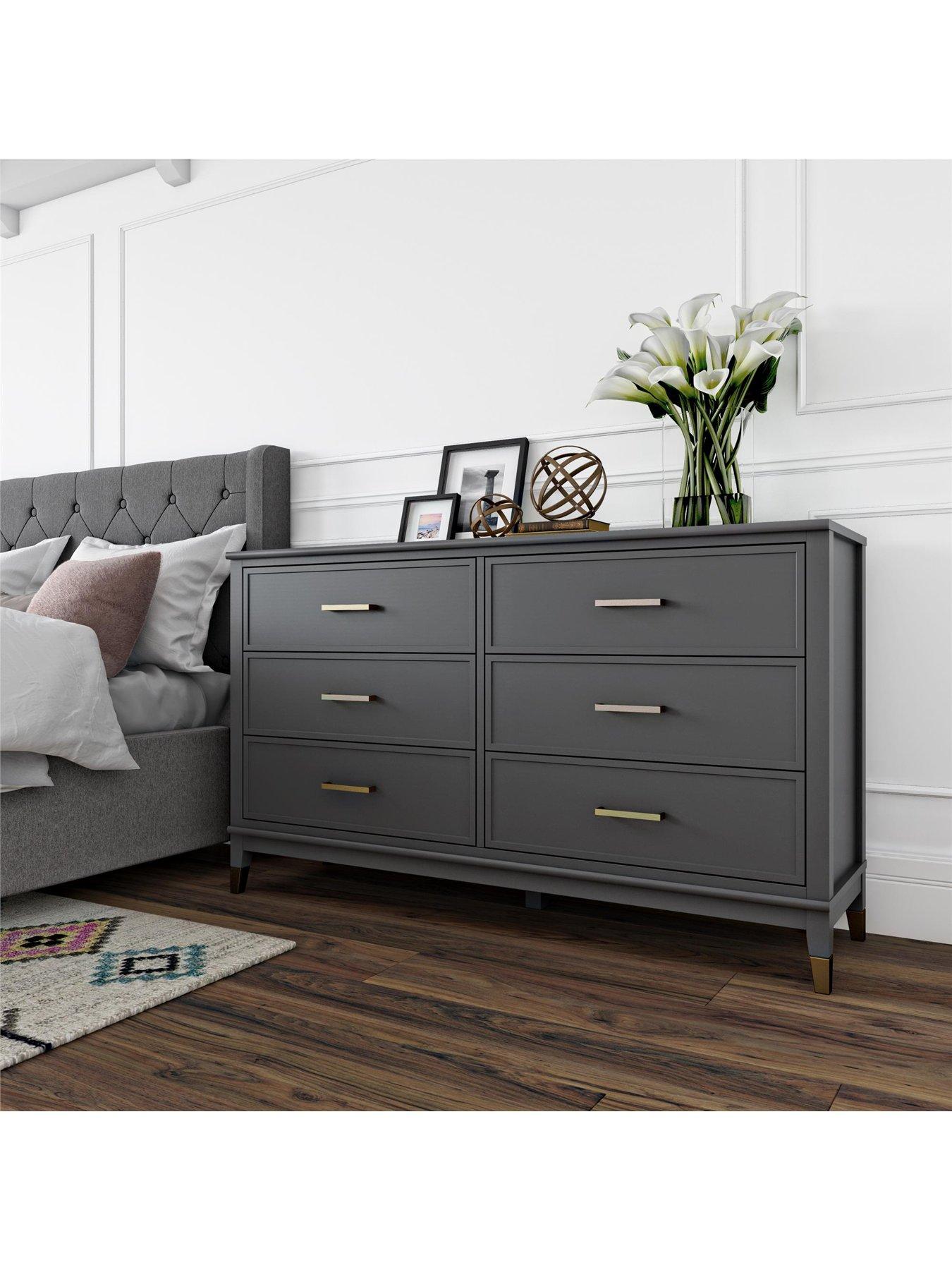  image of cosmoliving-by-cosmopolitan-westerleigh-6-drawer-chest-graphite-grey