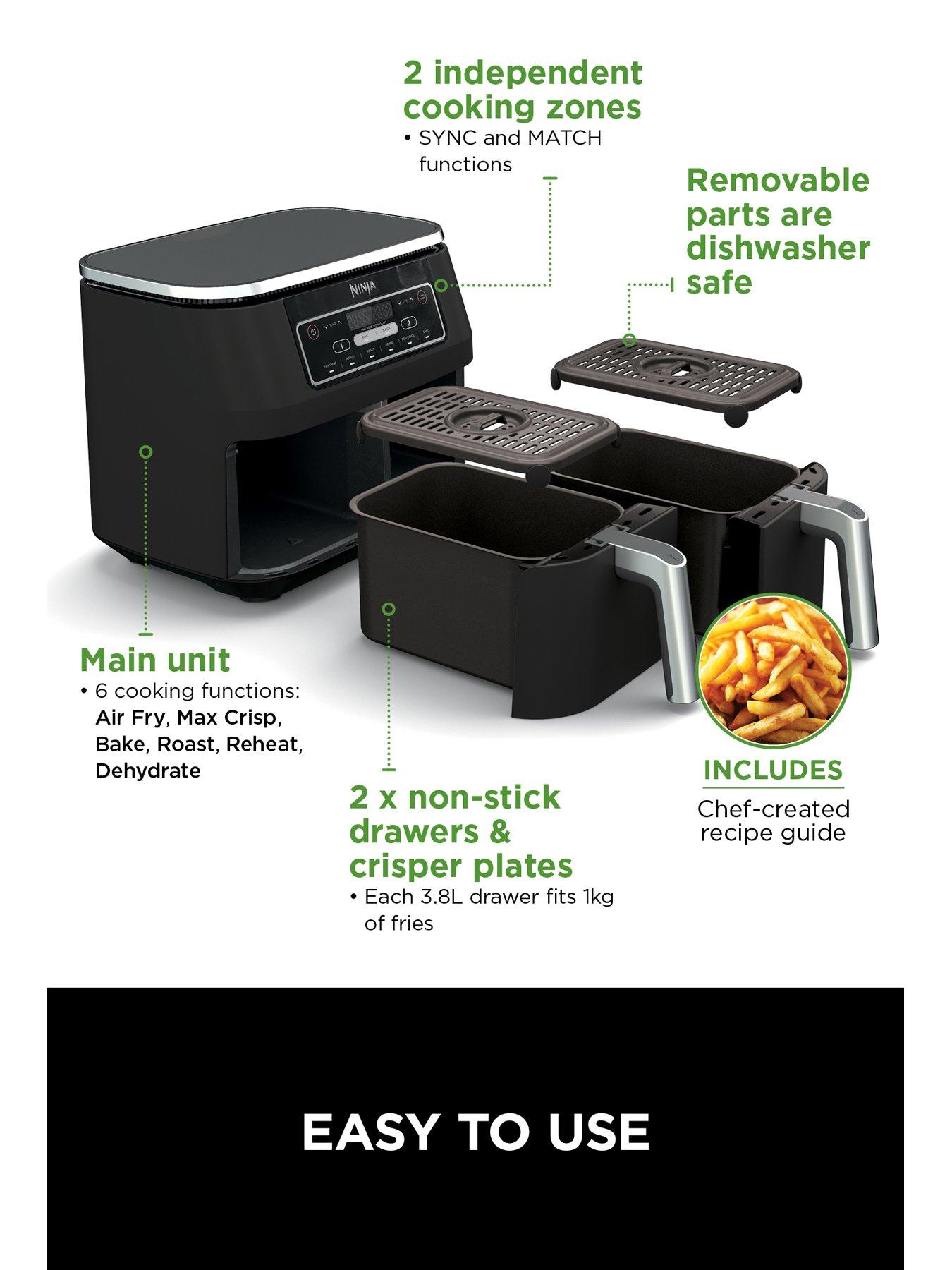 Buy the Ninja Foodi Af300 Dual Zone Air Fryer 7.6L Air Fryer - Max Crisp  - ( Af300 ) online 