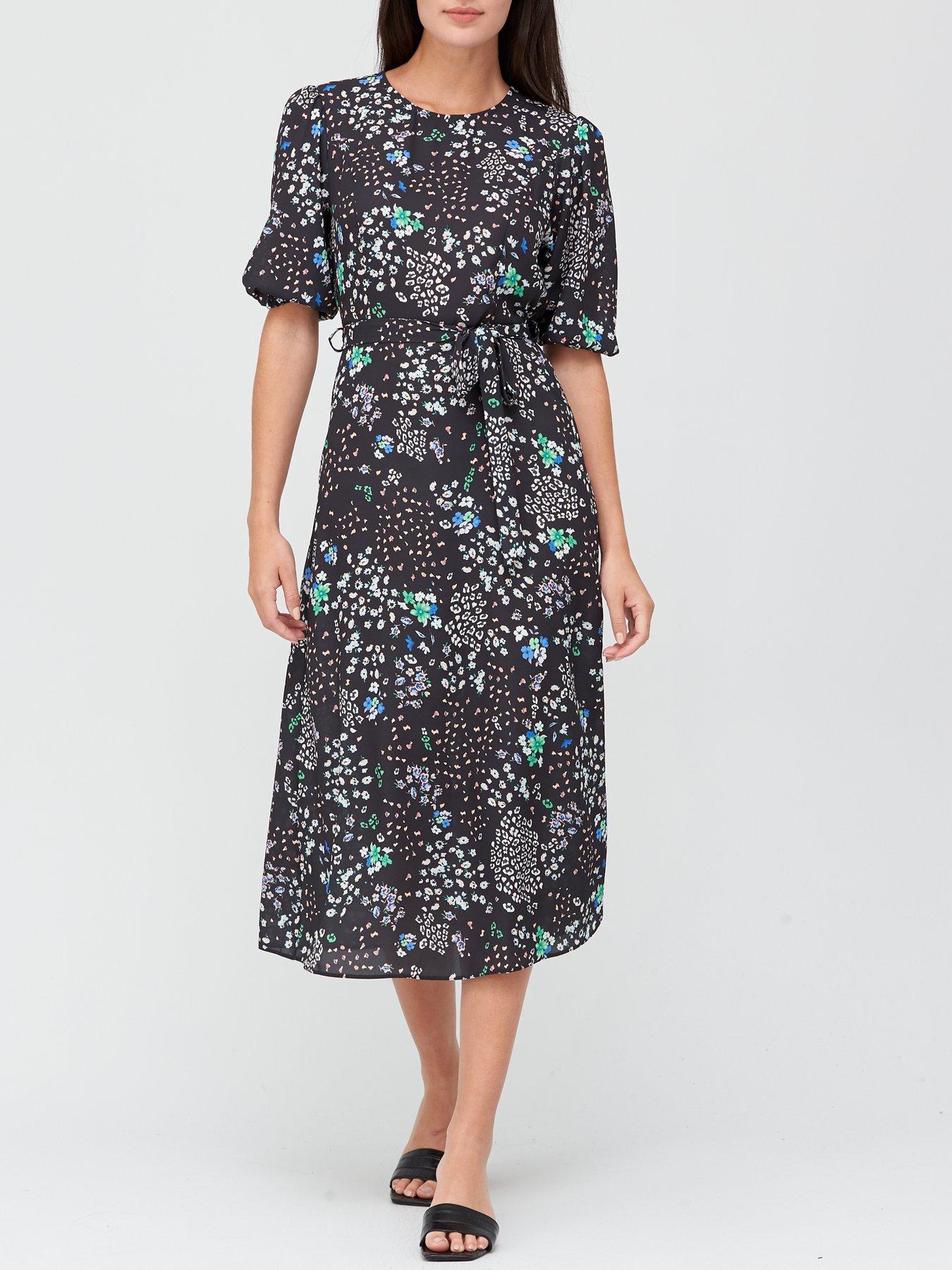 very floral midi dress