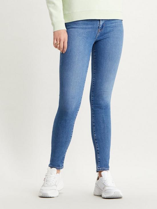 front image of levis-721-high-rise-sustainablenbspskinny-jeans-blue